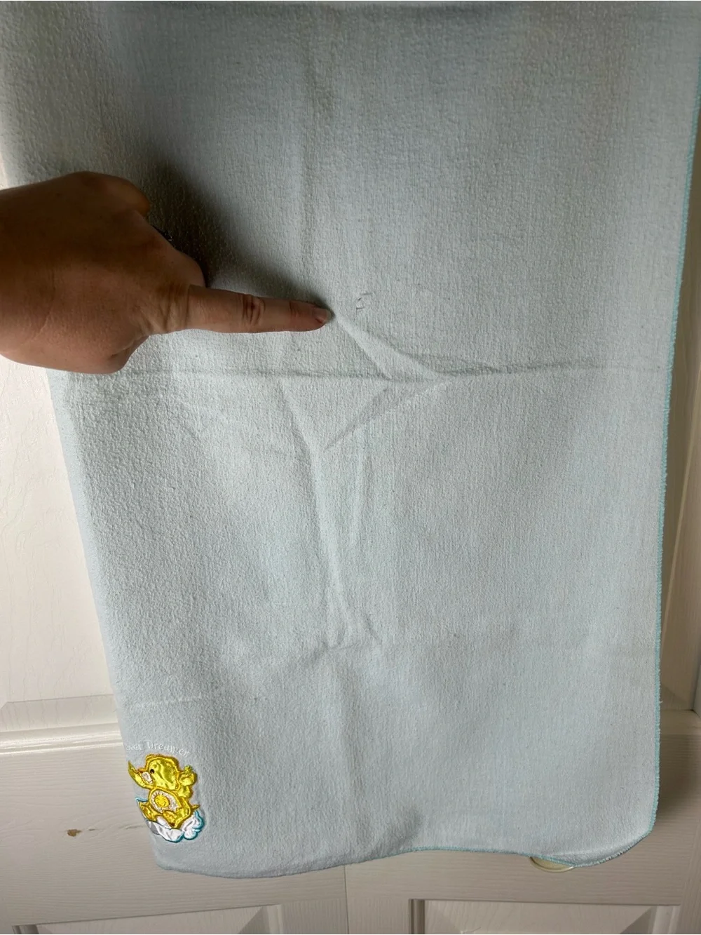 Care Bears Sweet Dreamer Blue Yellow Baby Receiving Blanket Flannel Sun Thin